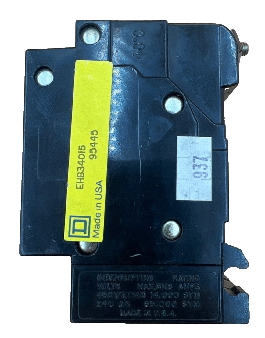 15 Amps, Square D #EHB34015, Circuit Breaker, 3-Pole, 480 Volts, Bolt-On - Image 2