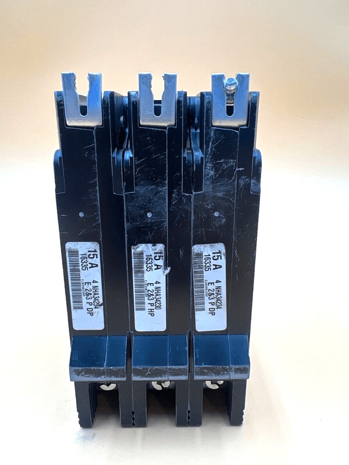 15 Amps, Square D #EJB34015, Circuit Breaker, 3-Pole, 480 Volts, Bolt-On - Image 2