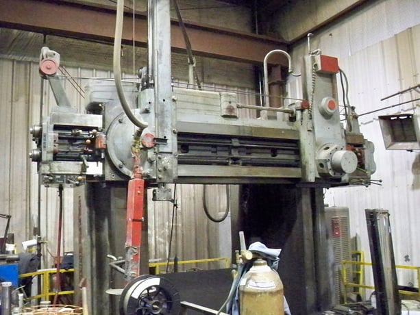Giddings & Lewis #Hypro vertical turret lathe, 84" chuck, 89" swing, 80" under rail, 120 RPM, turret & ram - Image 1