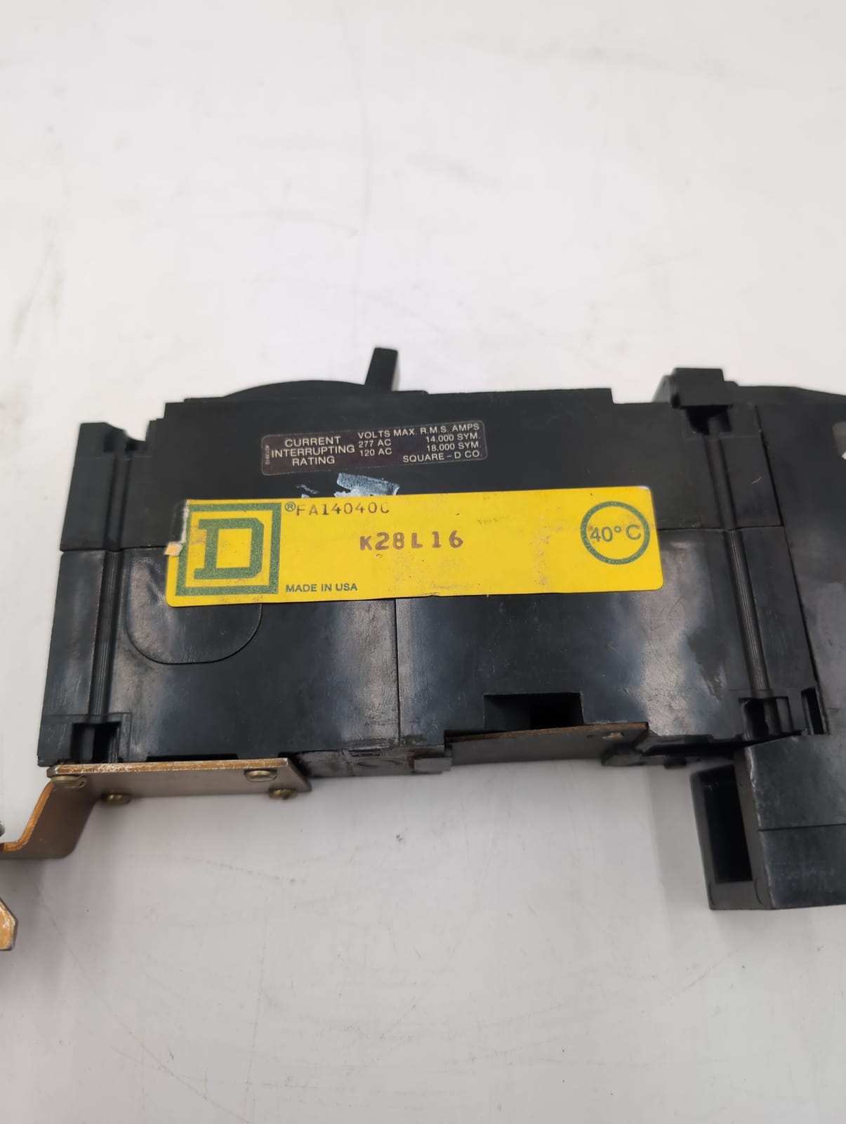 40 Amps, Square D #FA14040C, I-Line Circuit Breaker, 1-Pole, 277 Volts, 18kA - Image 2