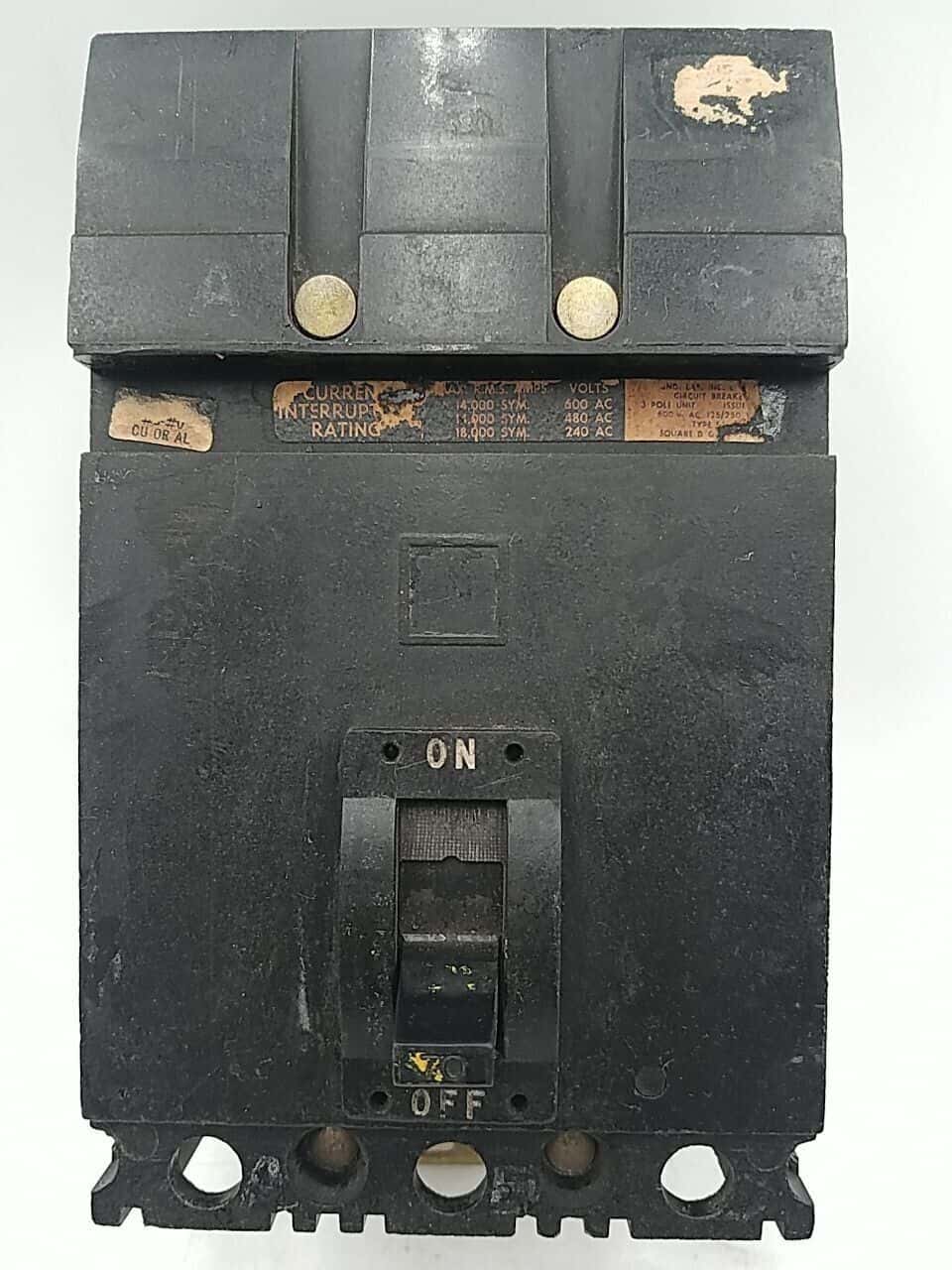 70 Amps, Square D #FA36070, I-Line Circuit Breaker, 3-Pole, 600 Volts (3 available) - Image 1
