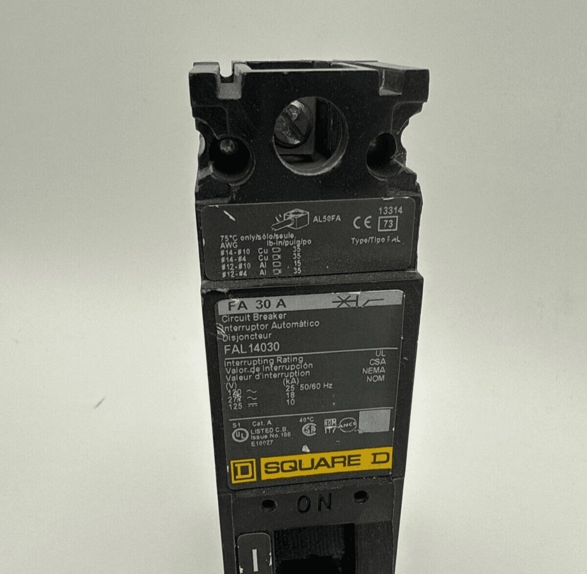 30 Amps, Square D #FAL14030, Circuit Breaker, 1-Pole, 277 Volts - Image 2