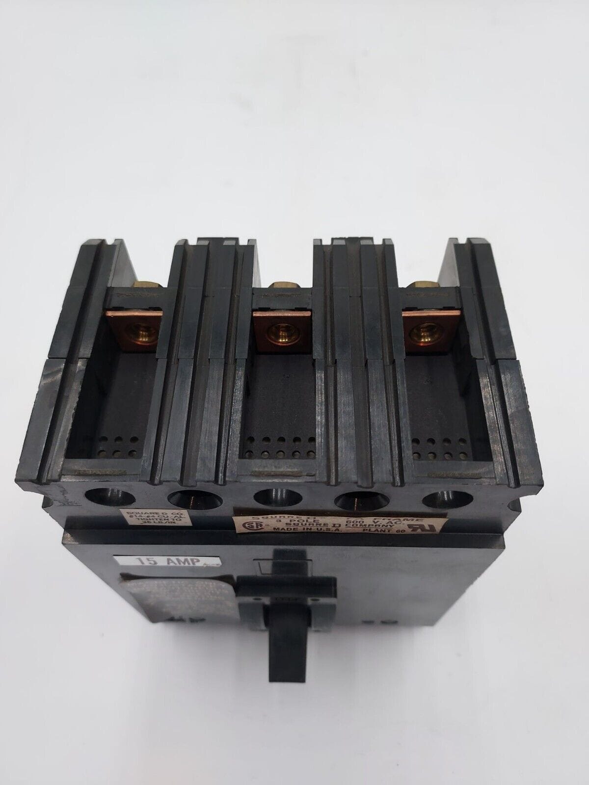 15 Amps, Square D #FAL3601513M, Circuit Breaker, 3-Pole, 600 Volts, Bolt-On - Image 5