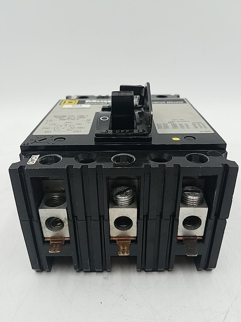 50 Amps, Square D #FHL3605016M8041, Circuit Breaker, 3-Pole, 600 Volts, Bolt-On - Image 7