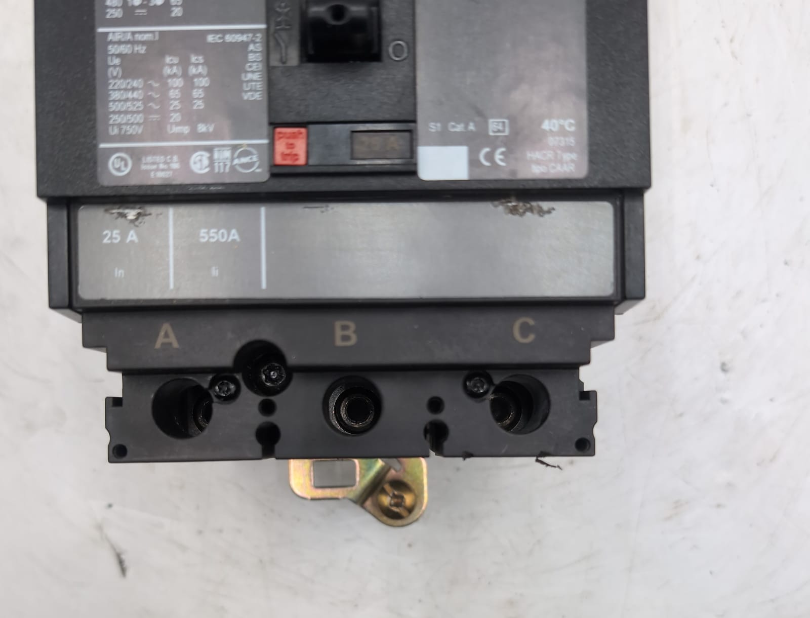 25 Amps, Square D #HJA36025, PowerPact I-Line Circuit Breaker, 3-Pole, 600 Volts - Image 6