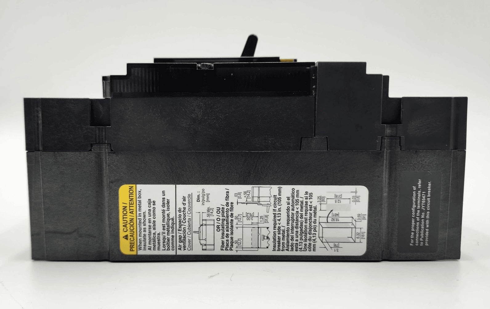 225 Amps, Square D #JGL36225, Circuit Breaker, 3-Pole, 600 Volts - Image 6