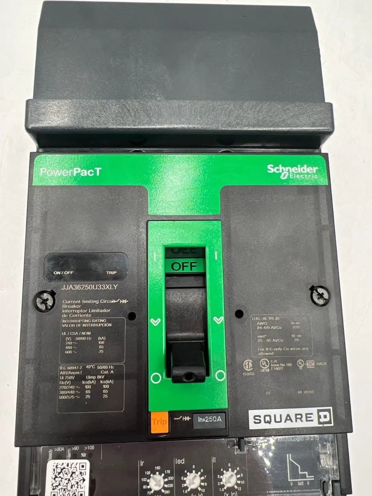 250 Amps, Square D #JJA36250U33X, I-Line Circuit Breaker, 3-Pole, 600 Volts, NEW - Image 2