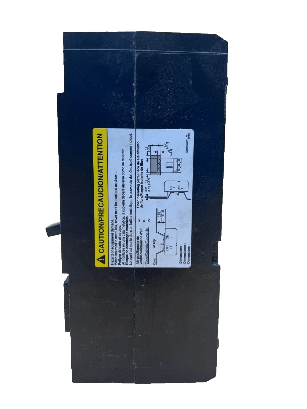 225 Amps, Square D #KCP34225, Circuit Breaker, 3-Pole, 480 Volts, Lug to Lug - Image 3