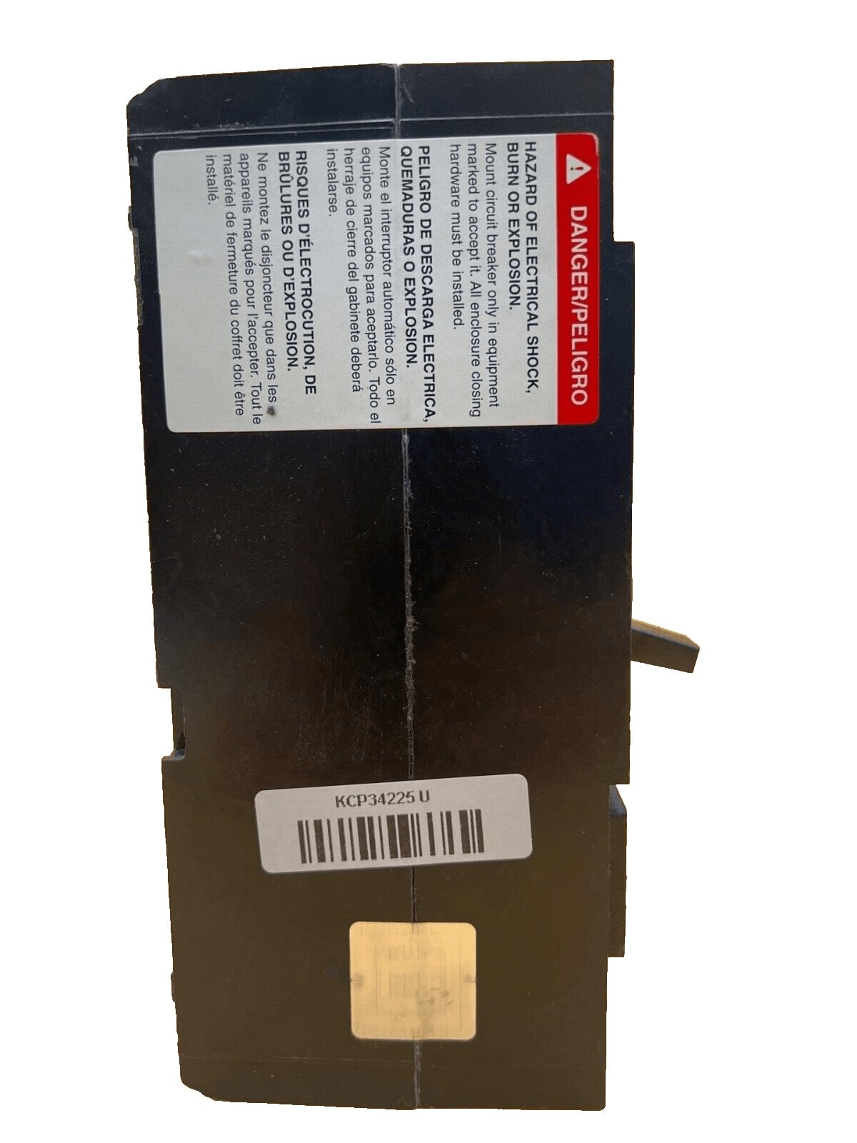 225 Amps, Square D #KCP34225, Circuit Breaker, 3-Pole, 480 Volts, Lug to Lug - Image 4