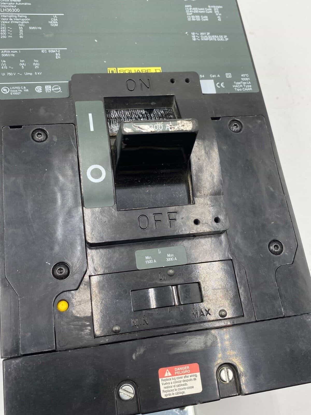 300 Amps, Square D #LH36300, I-Line Circuit Breaker, 3-Pole, 600 Volts - Image 4