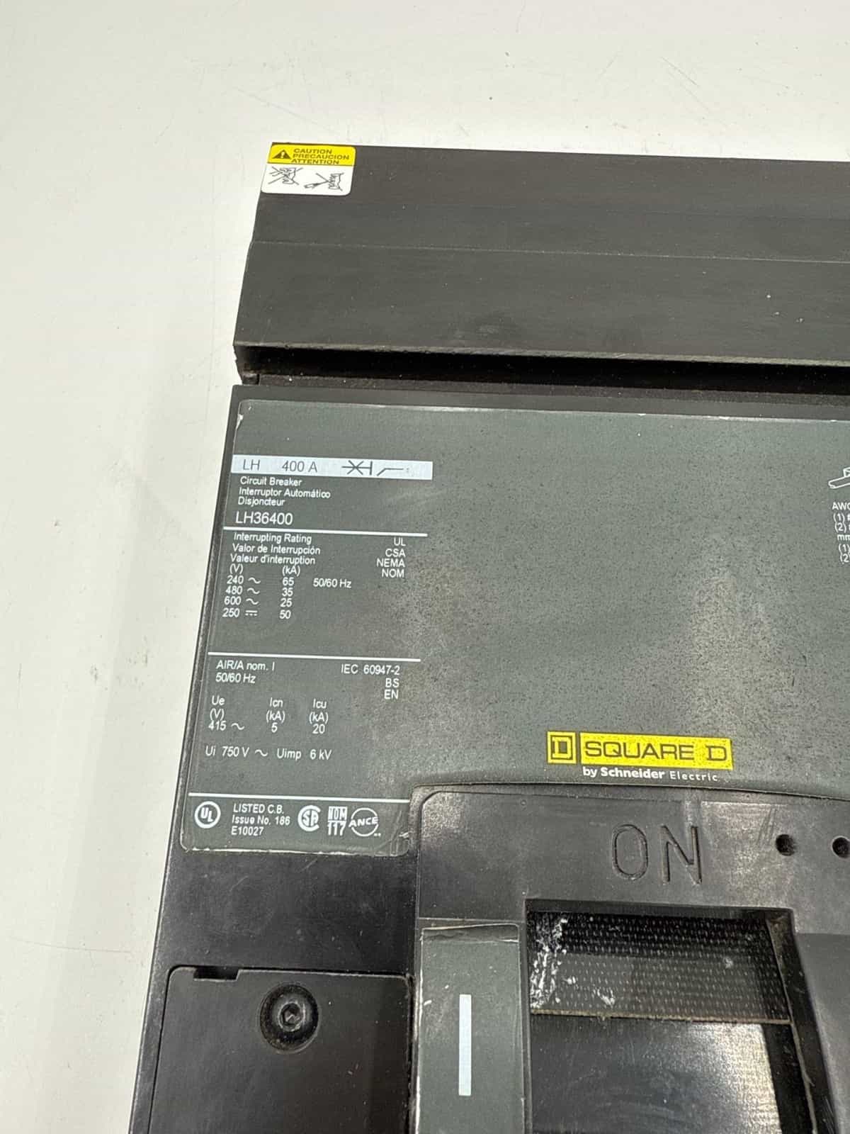 400 Amps, Square D #LH36400, I-Line Circuit Breaker, 3-Pole, 600 Volts (2 available) - Image 2