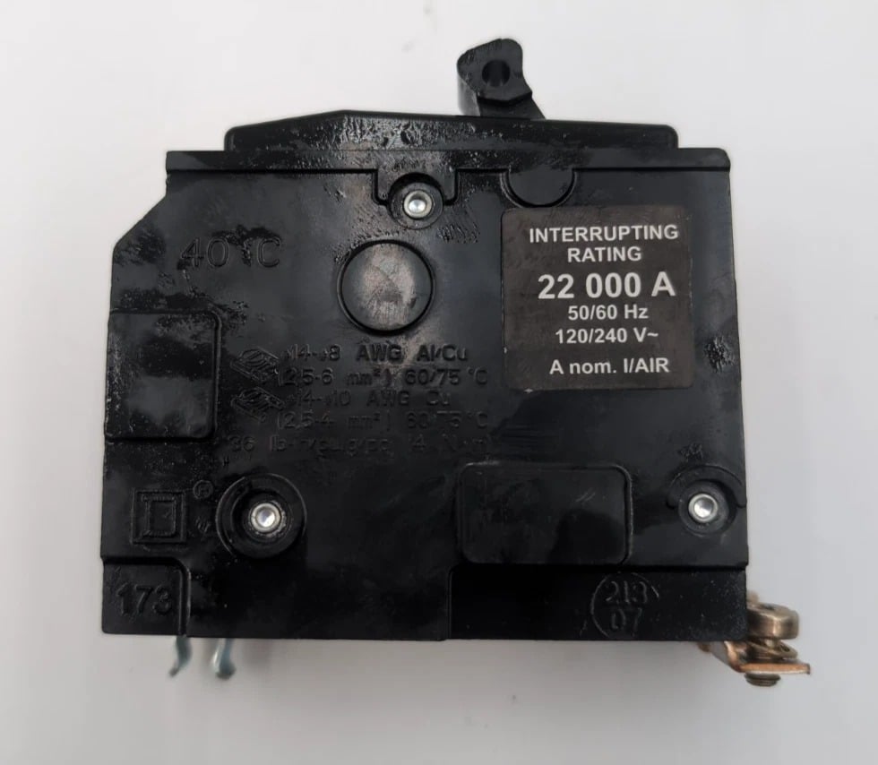 15 Amps, Square D #QOB215VH, Circuit Breaker, 2-Pole, 240 Volts, 22kA, Bolt-On, NEW - Image 4