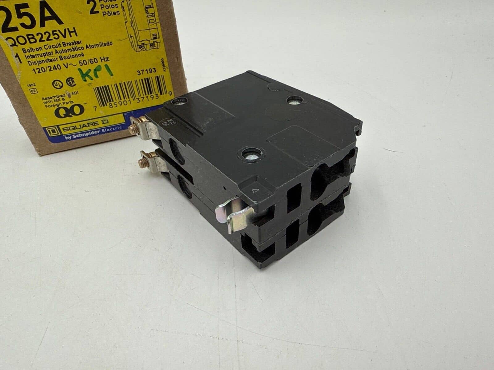 25 Amps, Square D #QOB225VH, Circuit Breaker, 2-Pole, 240 Volts, 22kA, Bolt-On, NEW - Image 4