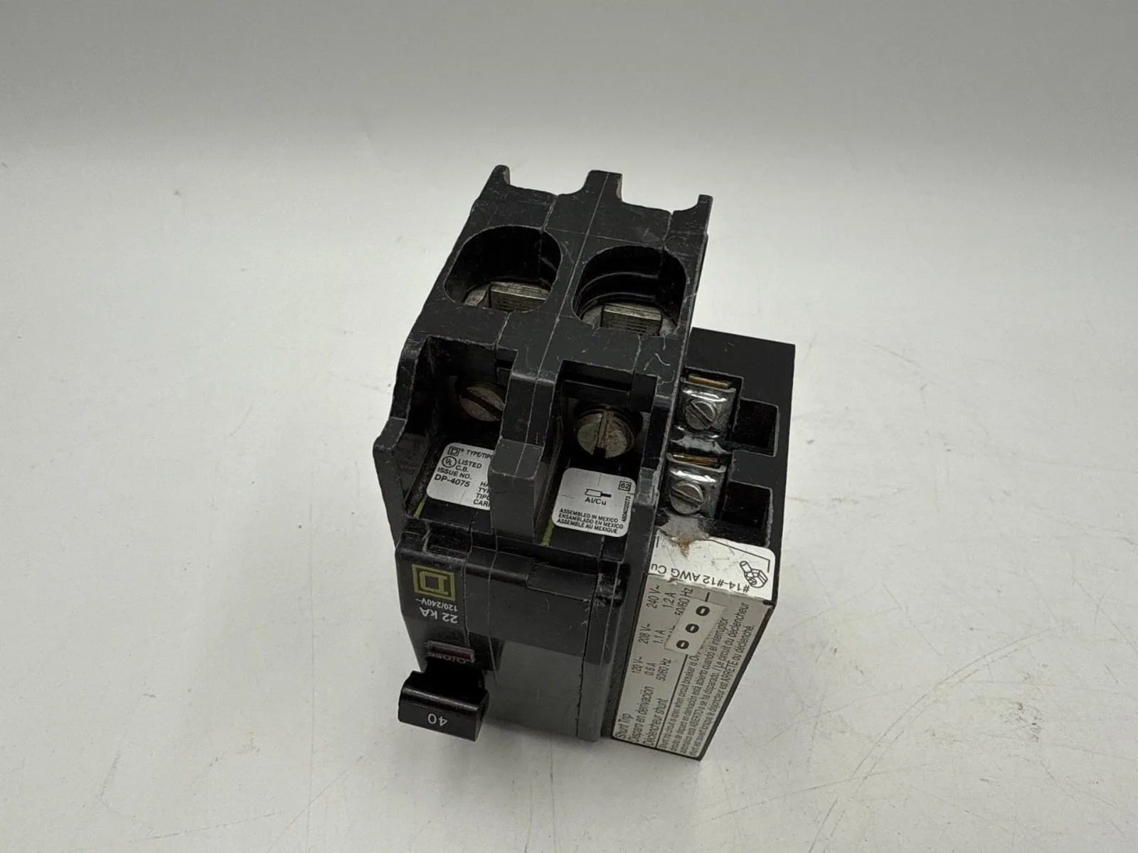 40 Amps, Square D #QOB240VH1021, Circuit Breaker, 2-Pole, 240 Volts, Shunt Trip, 22kA, NEW - Image 8