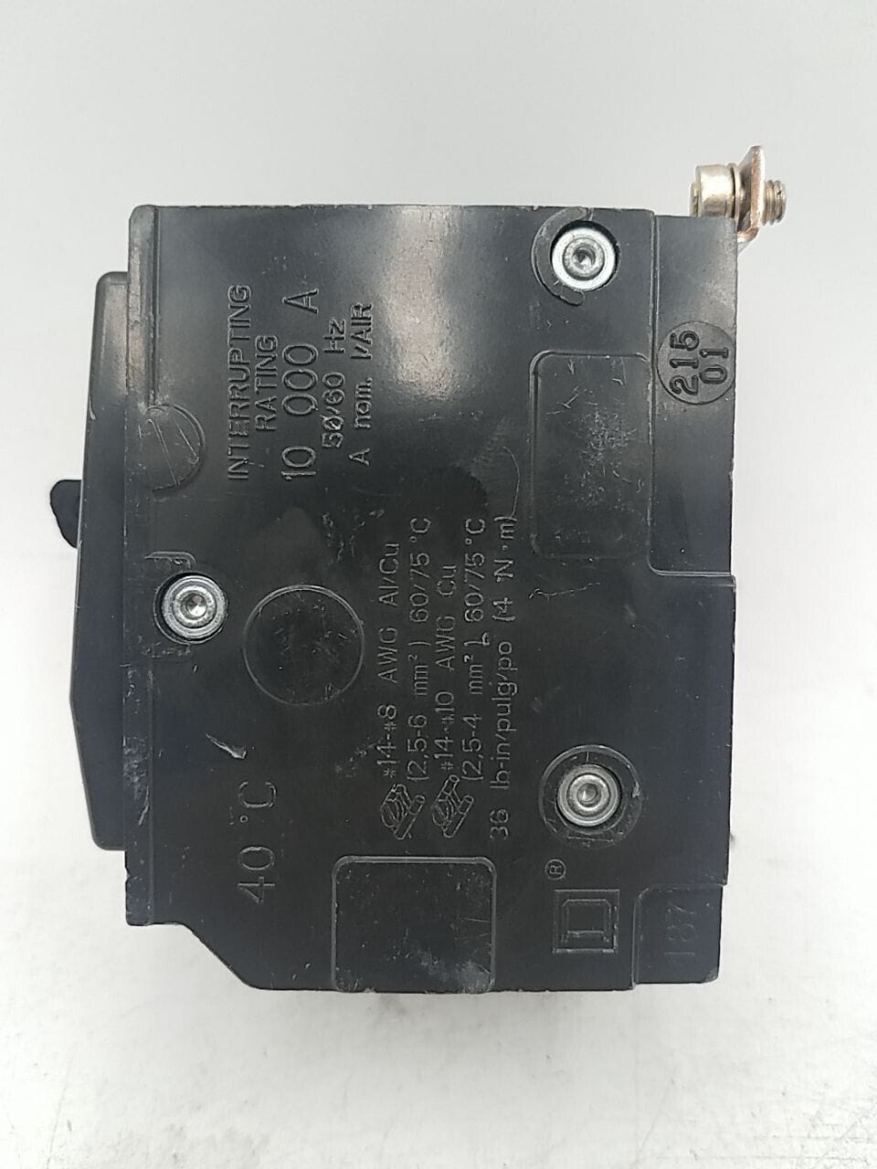 15 Amps, Square D #QOB315, Circuit Breaker, 3-Pole, 240 Volts, 10kA, Bolt-On - Image 3