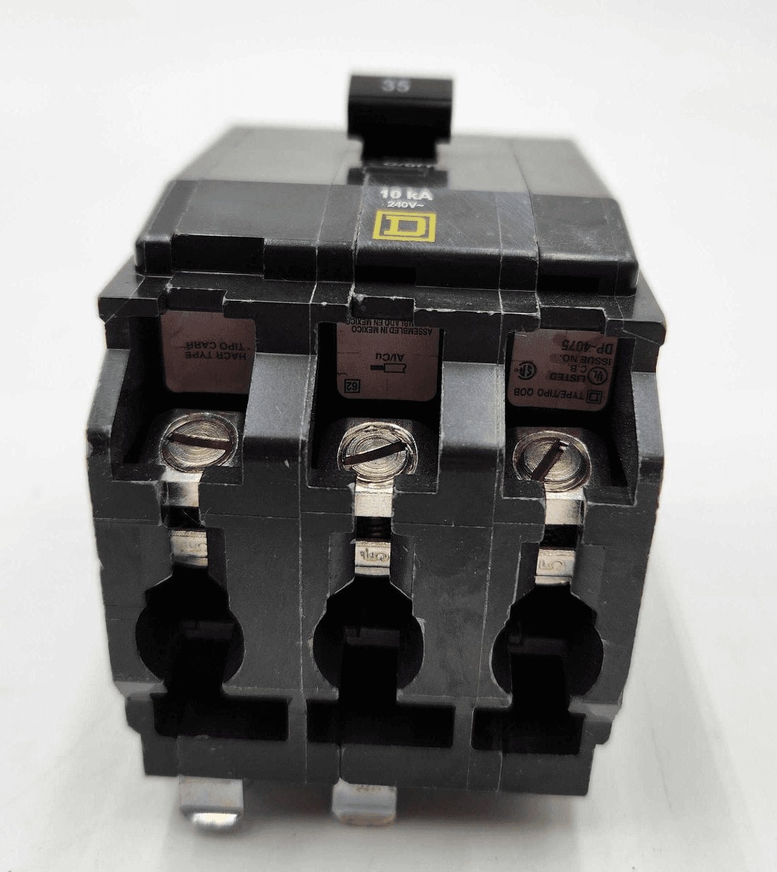 35 Amps, Square D #QOB335, Circuit Breaker, 3-Pole, 240 Volts, 10kA - Image 4