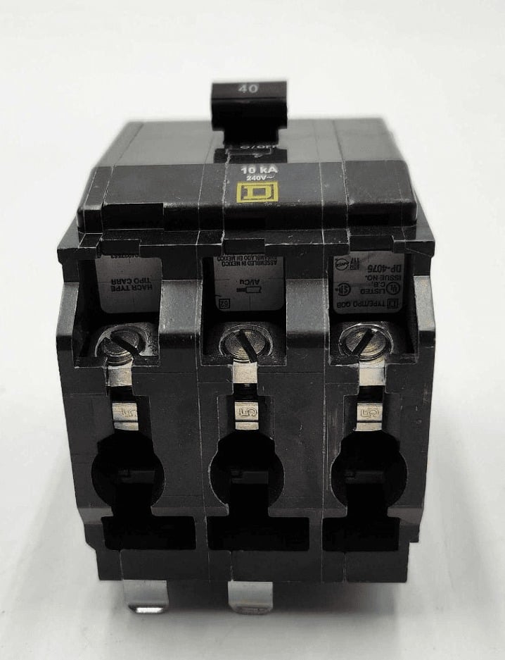 40 Amps, Square D #QOB340, Circuit Breaker, 3-Pole, 240 Volts, 10kA - Image 6