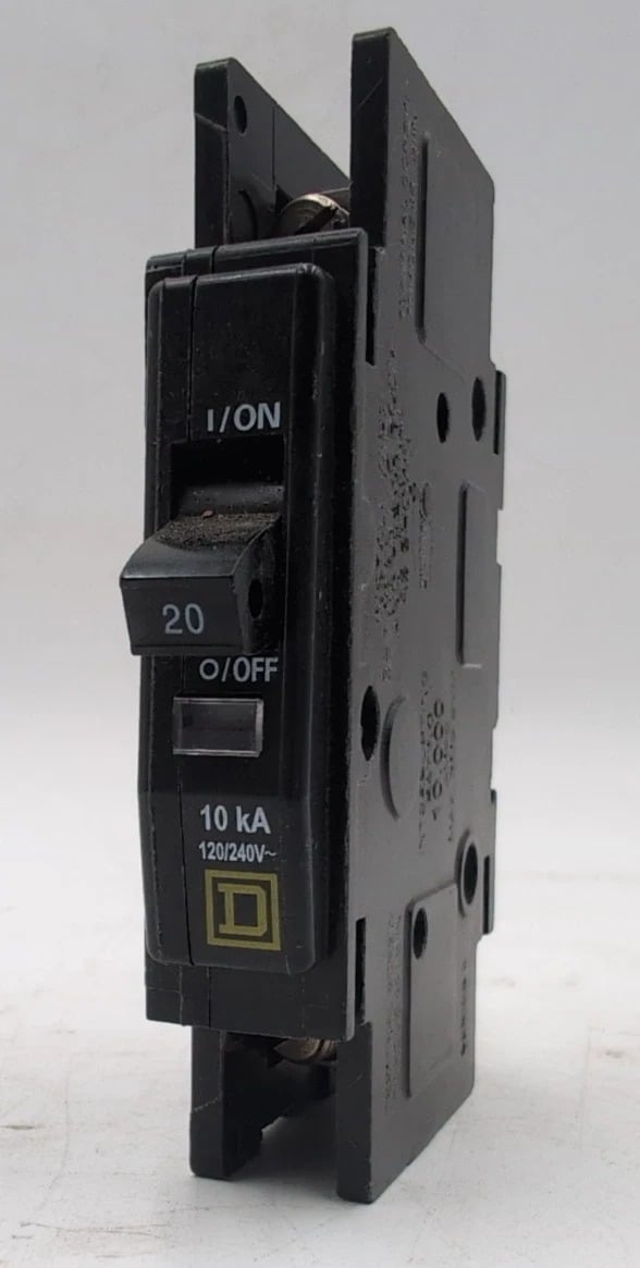 20 Amps, Square D #QOU120, Miniature Circuit Breaker, 1-Pole, 240 Volts, 10kA, NEW - Image 2