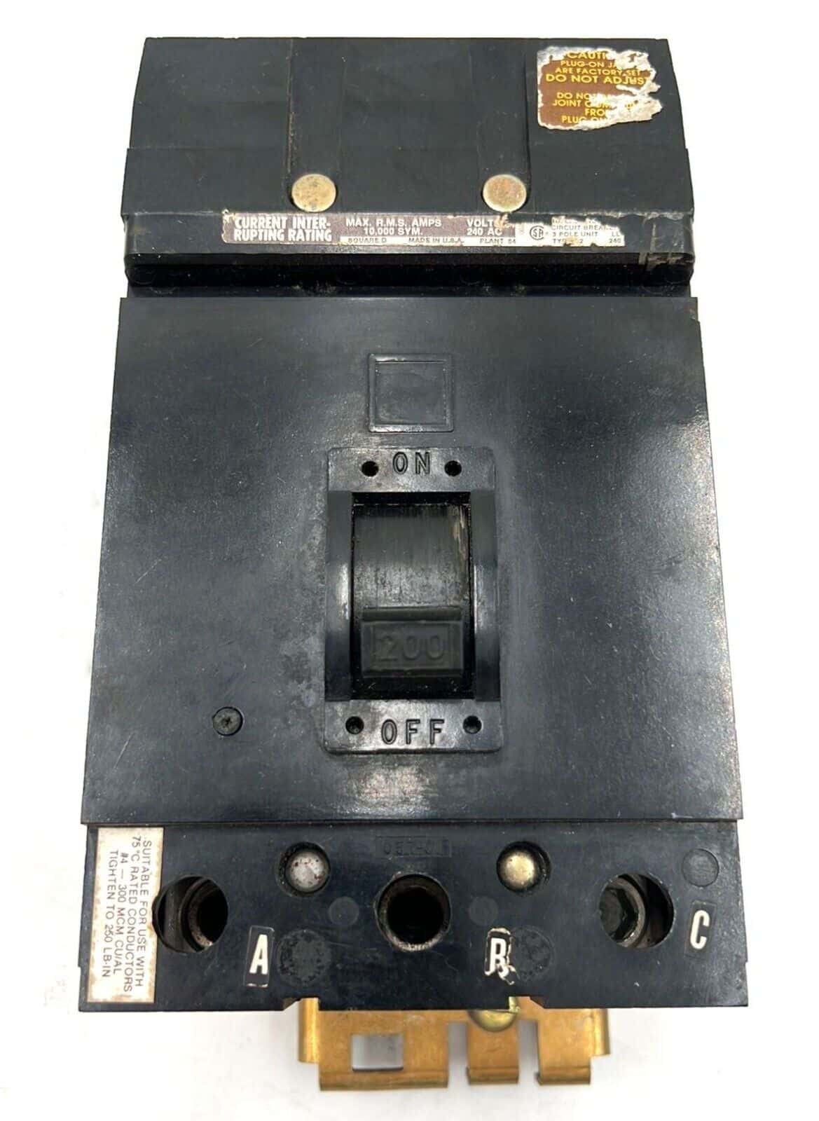 200 Amps, Square D #Q232200, I-Line Circuit Breaker, 3-Pole, 240 Volts - Image 1