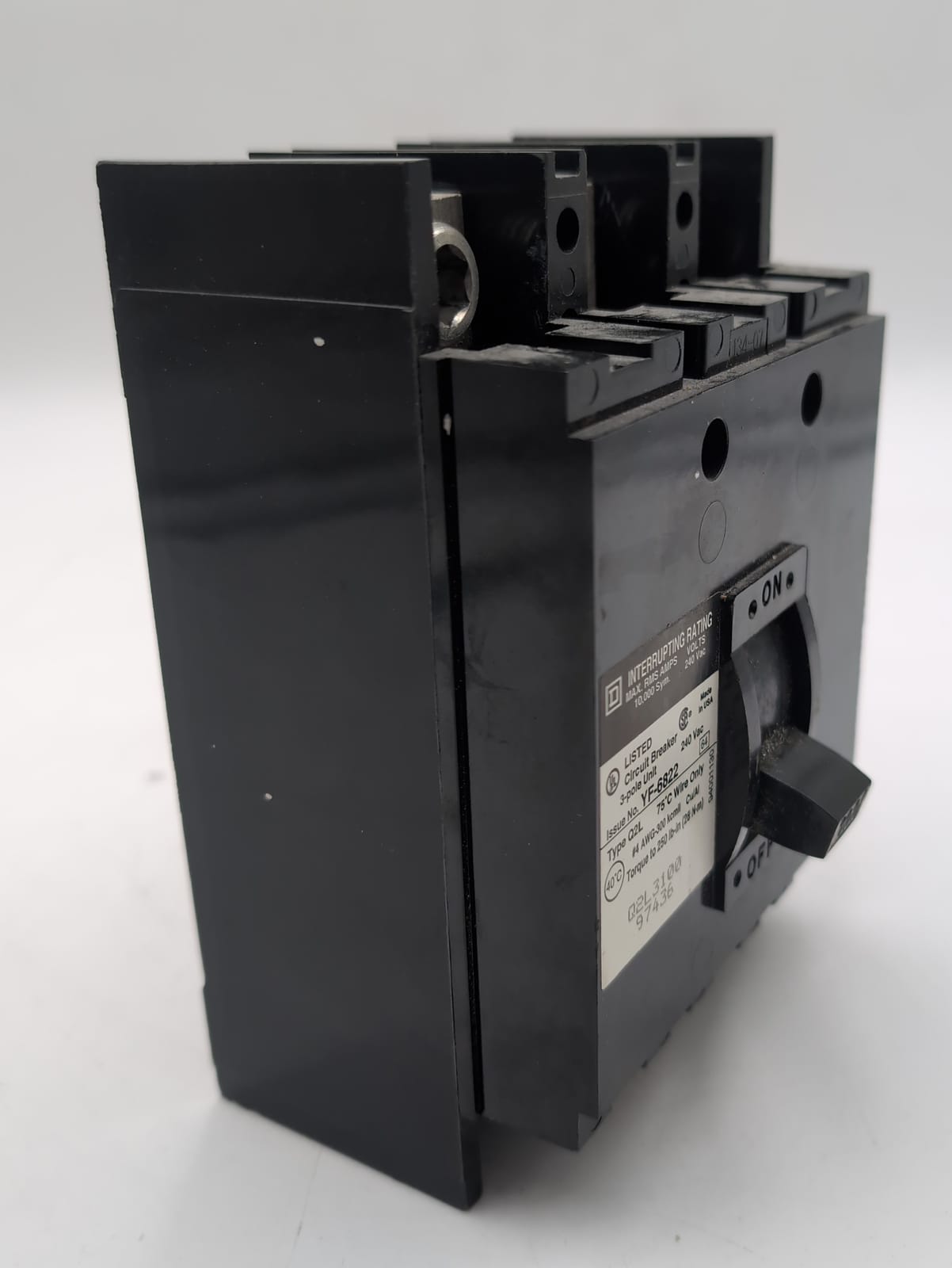 100 Amps, Square D #Q2L3100, Circuit Breaker, 3-Pole, 240 Volts, 10kA - Image 6