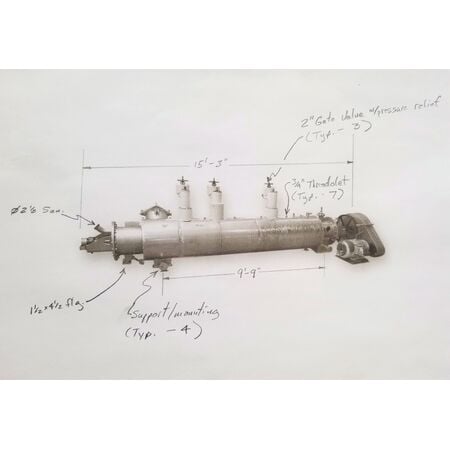 Bepex #SJS-16-10, 15 HP, 230/460 V., 1765 RPM, 3-ph., solidaire paddle dryer cooler - Image 2