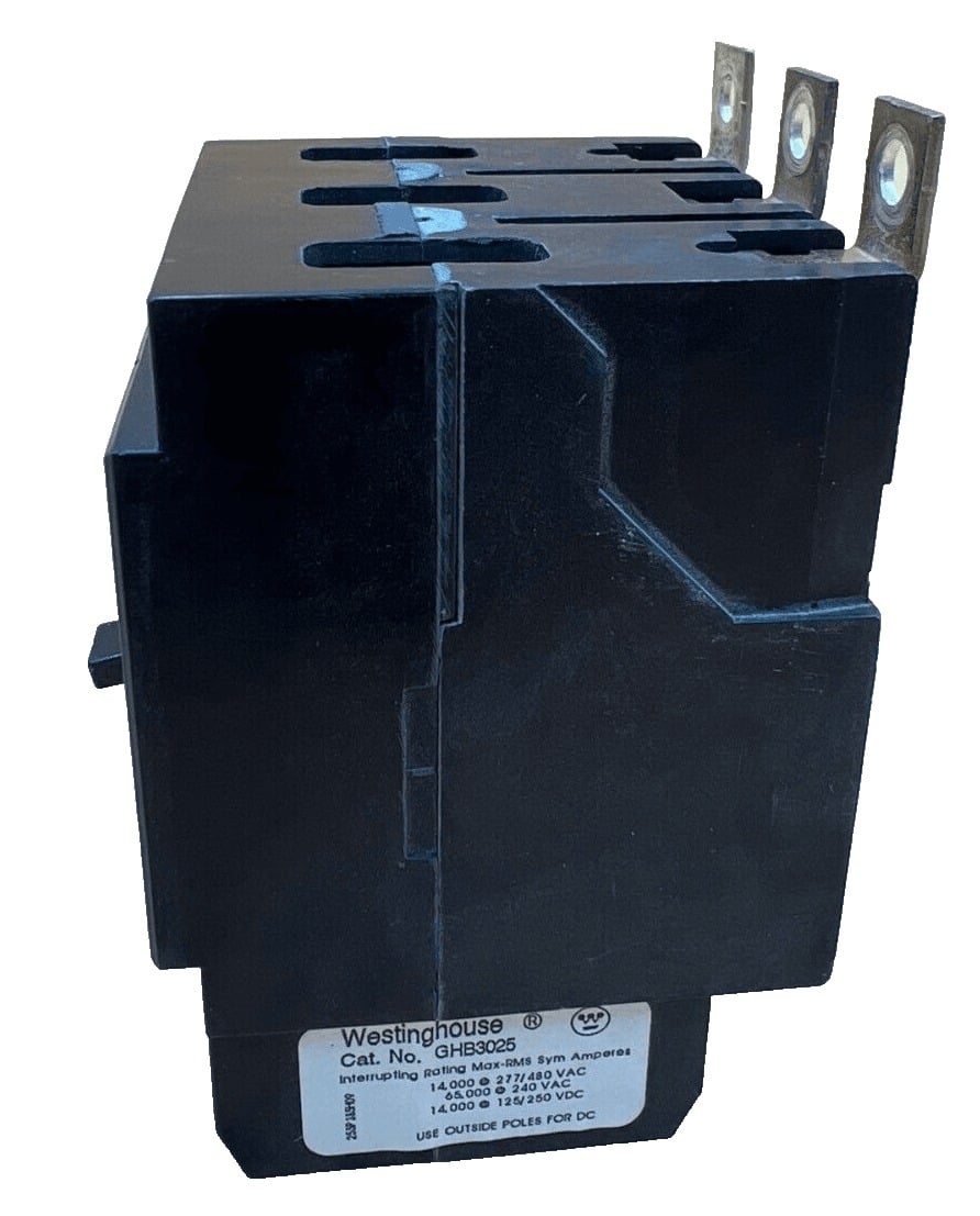 25 Amps, Westinghouse #GHB3025, Circuit Breaker, 3-Pole, 480/277 Volts, Bolt-On - Image 2