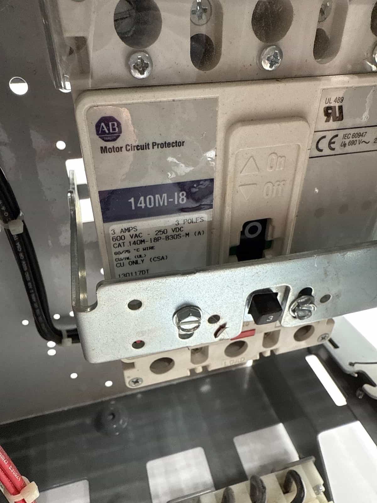 Allen-Bradley #2100, 12", 3 Amp, MCC Combo Bucket Size 1 Starter - Image 4
