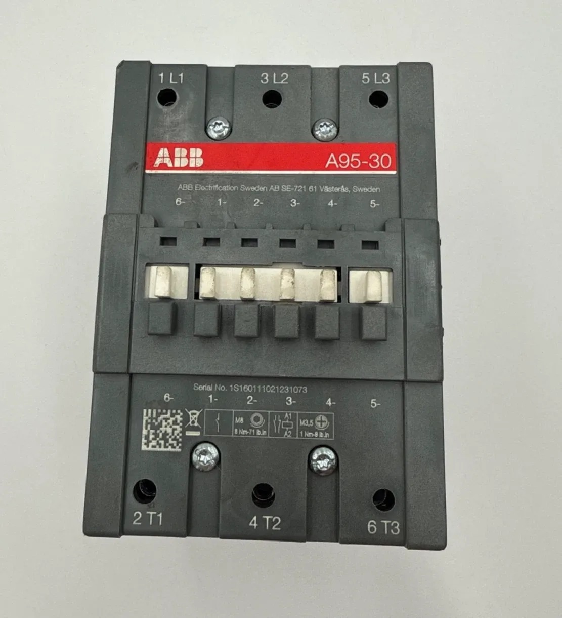 145 Amp. ABB #A95-30, Contactor, 3-Pole, 600 Volts, 3PH, 75 HP, 220-230 Volts Coil, 50 Hz., 230-240 Volts, 60 - Image 3