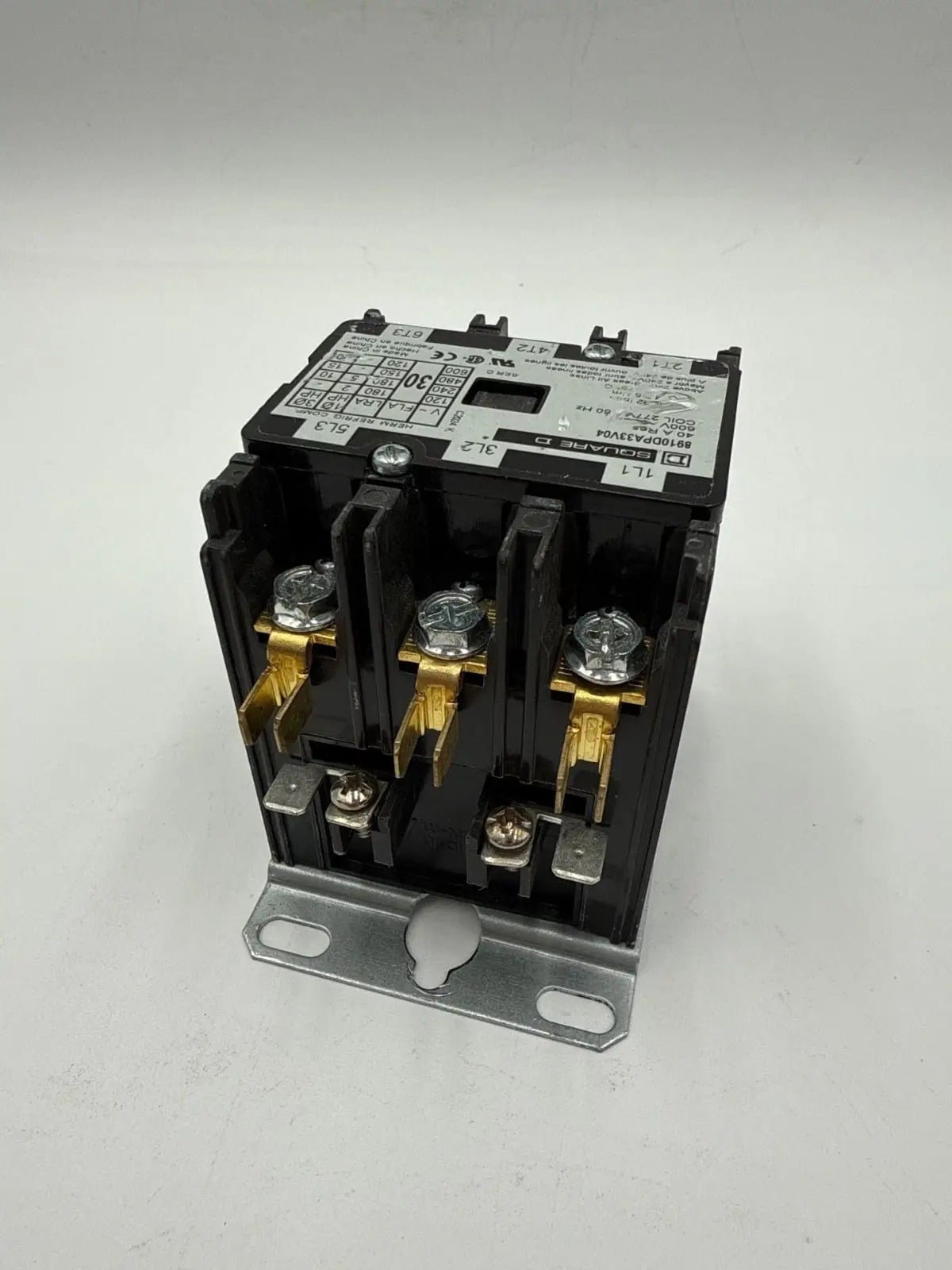 40 Amp. Square D #8910DPA33V04, Definite Purpose Contactor, 3-Pole, 600 Volts, 277 Volts Coil, 3PH, 20 HP - Image 7