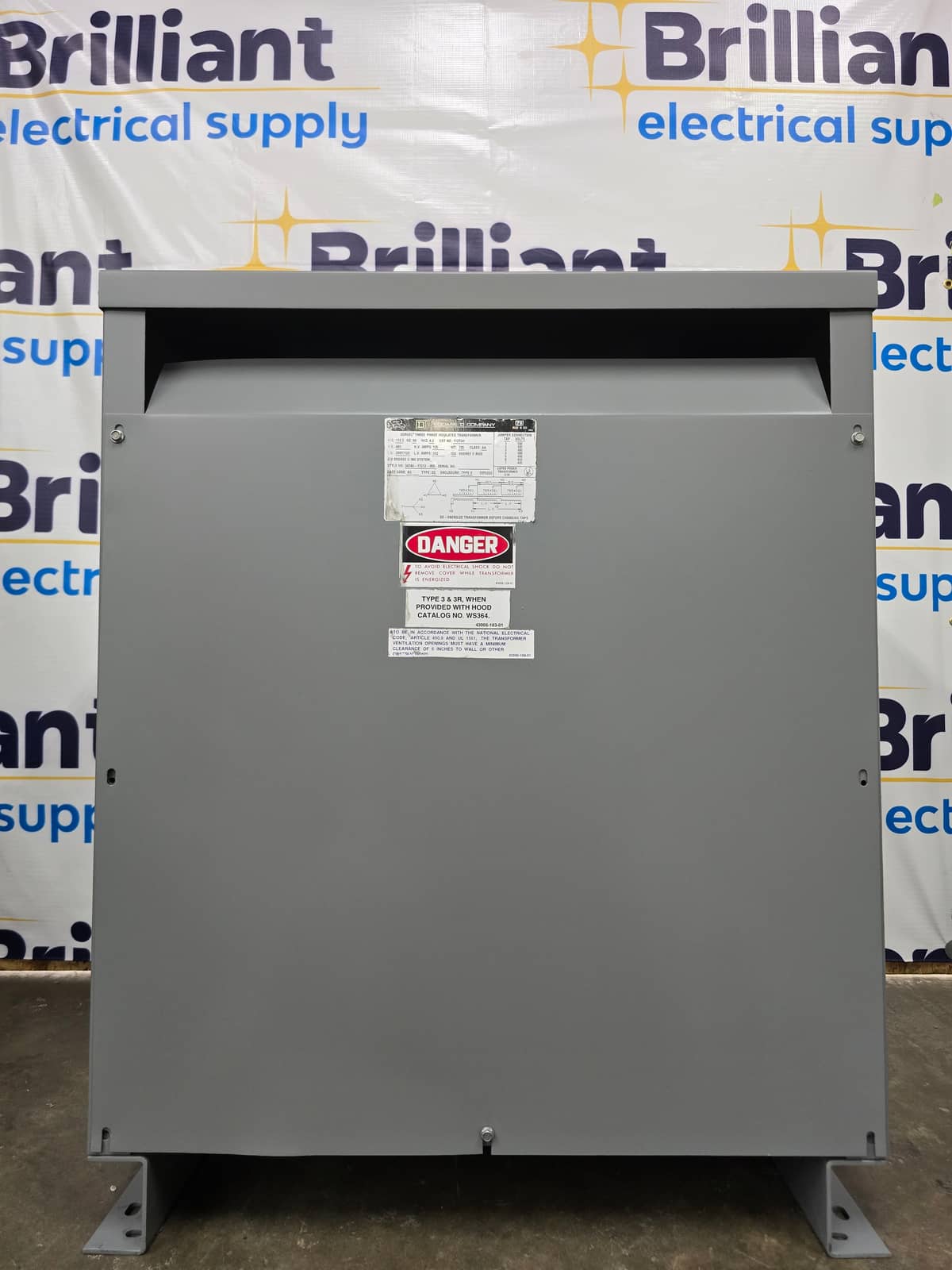 112.5 KVA 480 Primary, 208/120 Secondary, Square D #112T3H, Dry Type Transformer, 3 Phase, NEMA 2 - Image 3