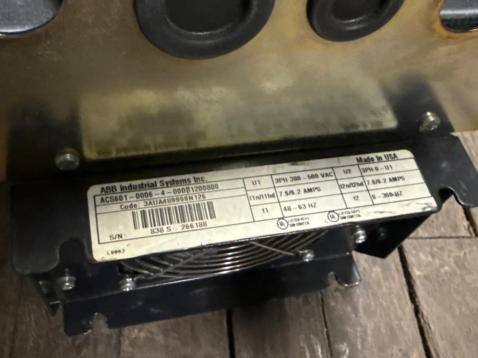 5 HP ABB #A cs601-0006-4-000b1, Variable Freq Drive, 380-500 Volts, 3PH, 48-63 Hz. - Image 3