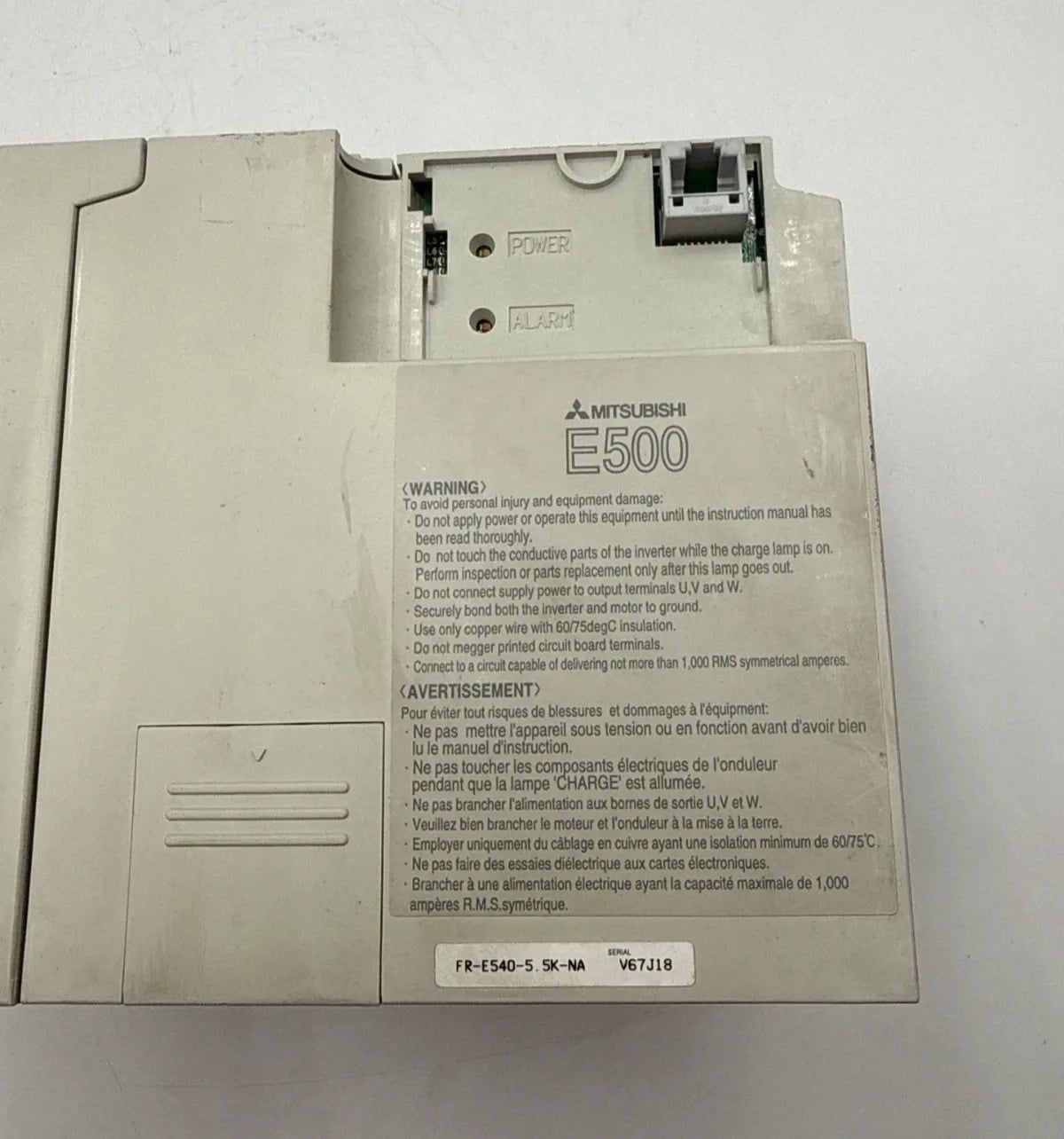 7.5 HP Mitsubishi Electric #FR-E540-5.5K-NA, Variable Frequency Drive Inverter, 5.5 KW, AS IS - Image 3
