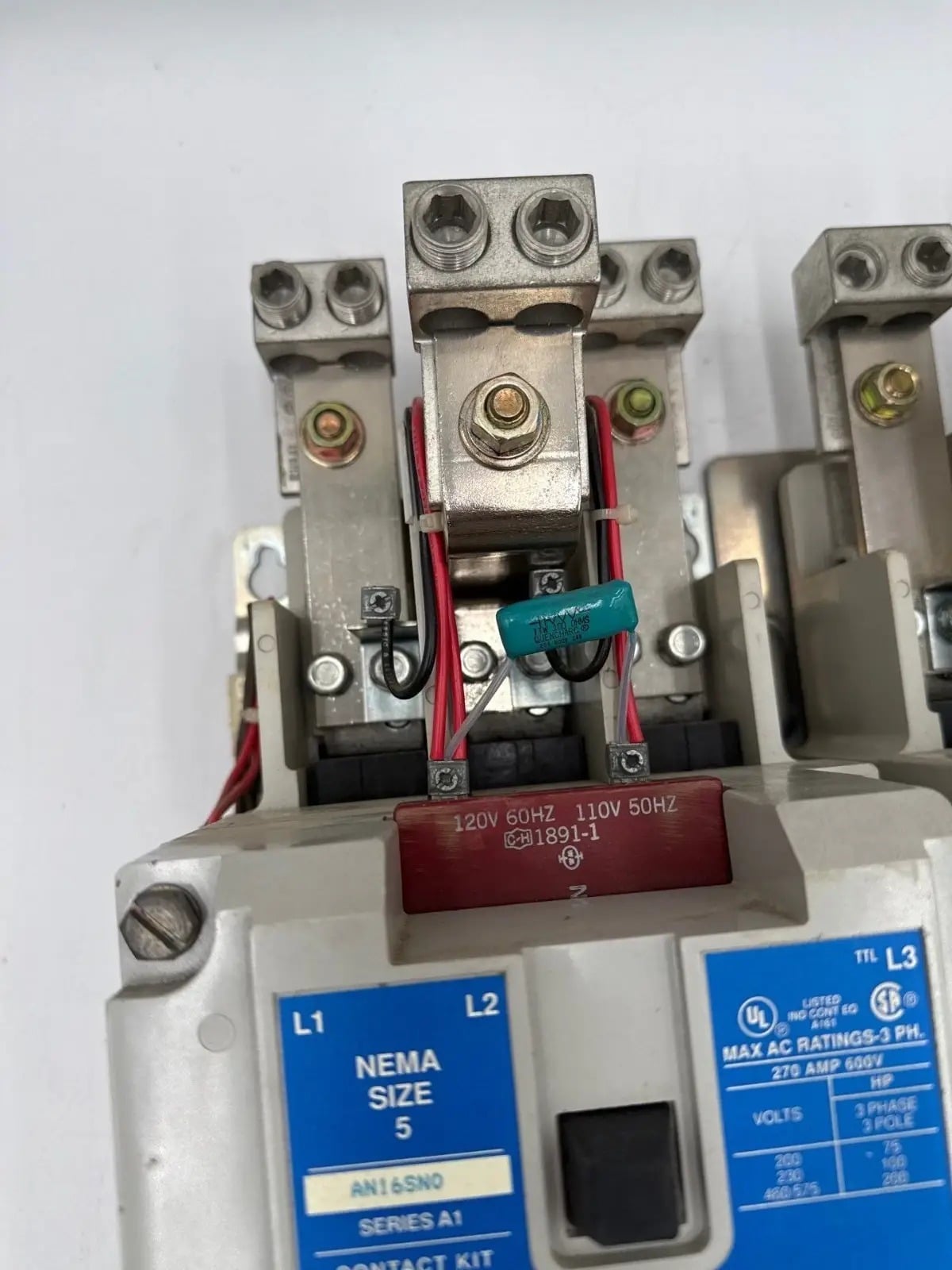 270 Amp, Cutler-Hammer #AN16SN0, NEMA Size 5 Reversing Starter CN15SN3, 3-Pole, 200 HP, 110/120 Volts Coil - Image 10