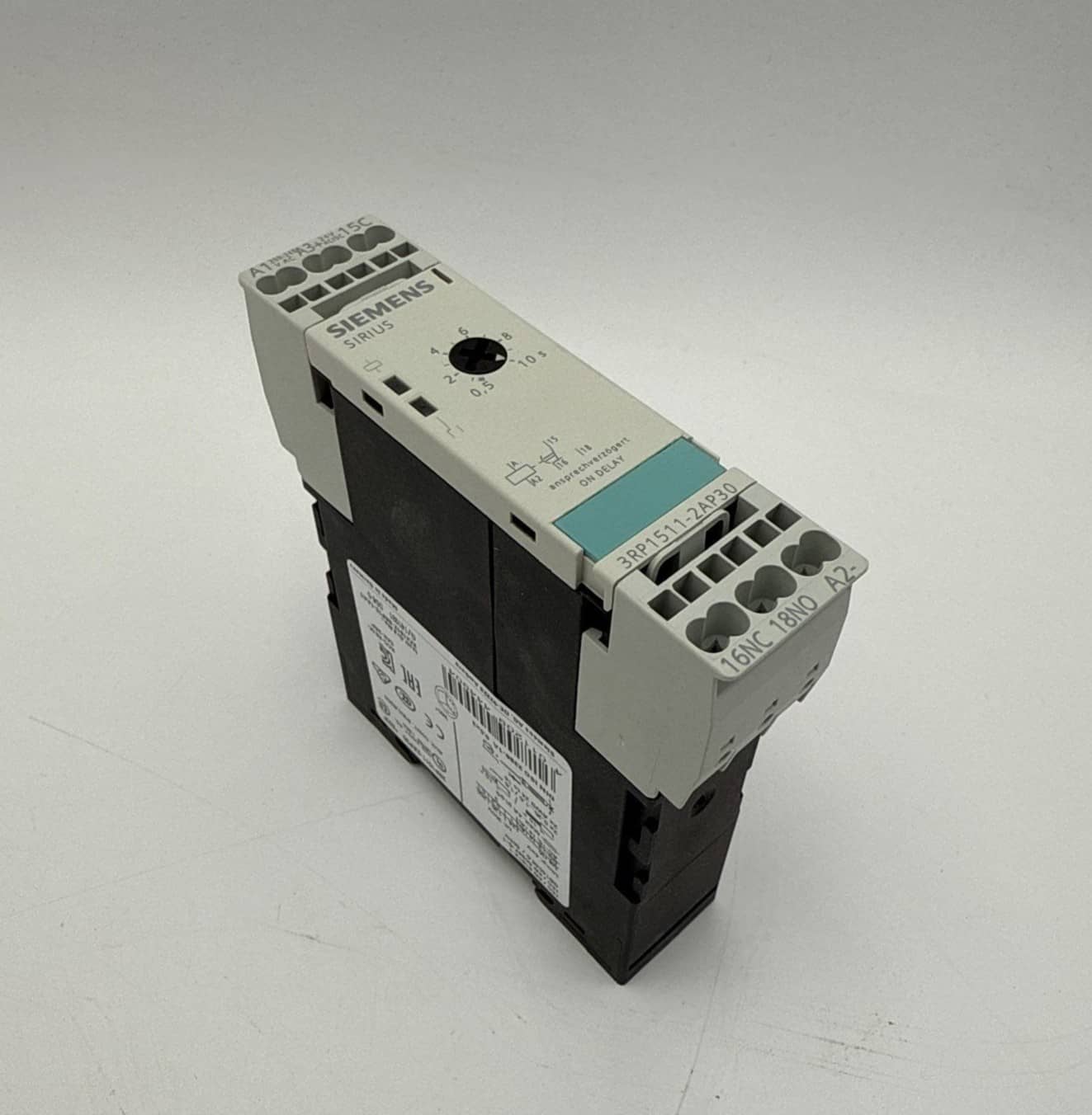 Siemens #3RP1511-2AP30, Timing Relay 0.5-10 SEC, 200-240 Volts, 24VDC, NEW - Image 1