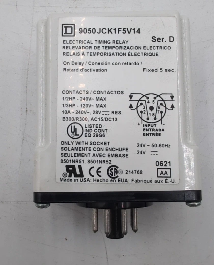 Square D #9050JCK1FV14, Off Delay Time Relay, NEW - Image 4