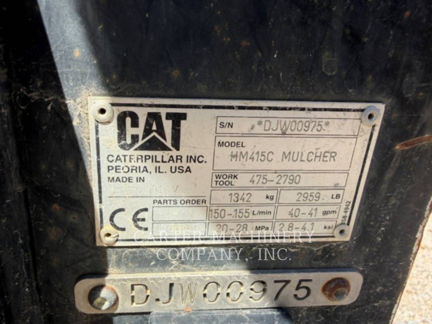 Caterpillar HM415C, Mulcher, S/N: 0DJW00975, - Image 3