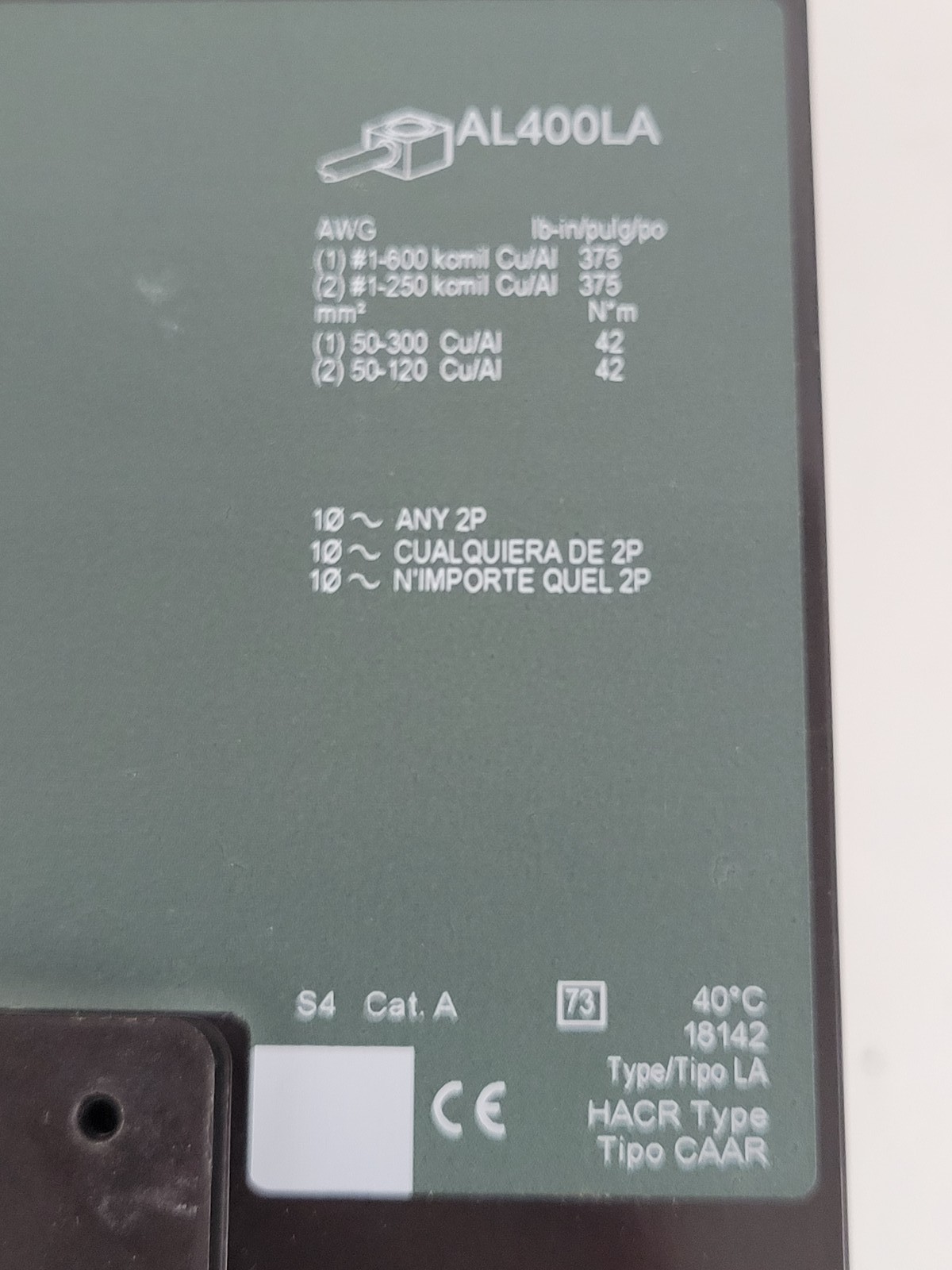 400 Amp. Square D #LH36400, I-Line Circuit Breaker, 3P, 600 Volts, gray, w/ mounting hardware, new - Image 5