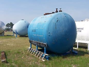4000 gallon Pfaudler, Glass Lined Pressure Storage Tank, Horizontal, #3313 glass, 102" diameter x 96" - Image 1
