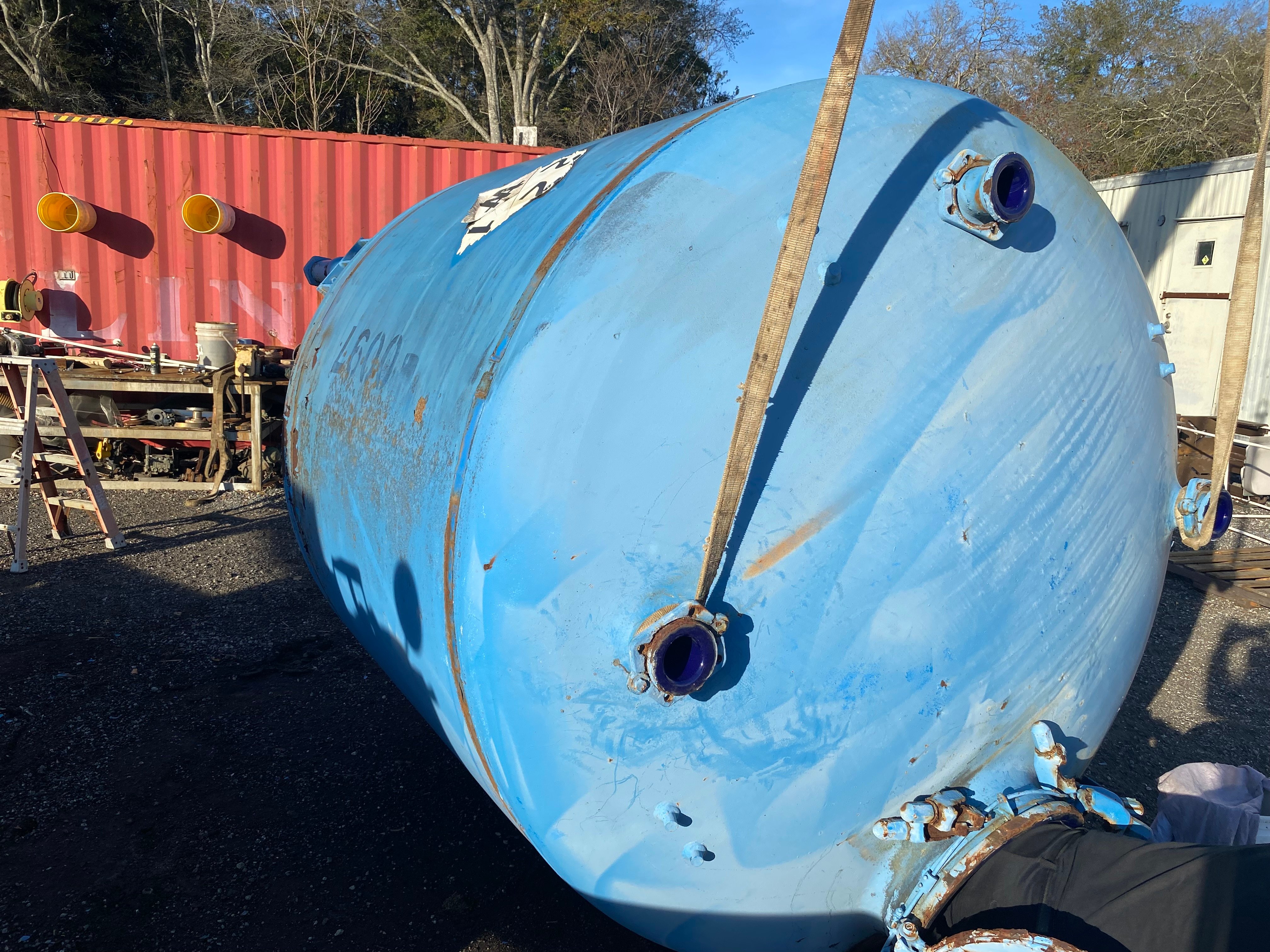2000 gallon Pfaudler Chemstor, Glass Lined Vacuum Tank, Vertical, #5014 glass, 7' diameter x 5' 10" straight - Image 1