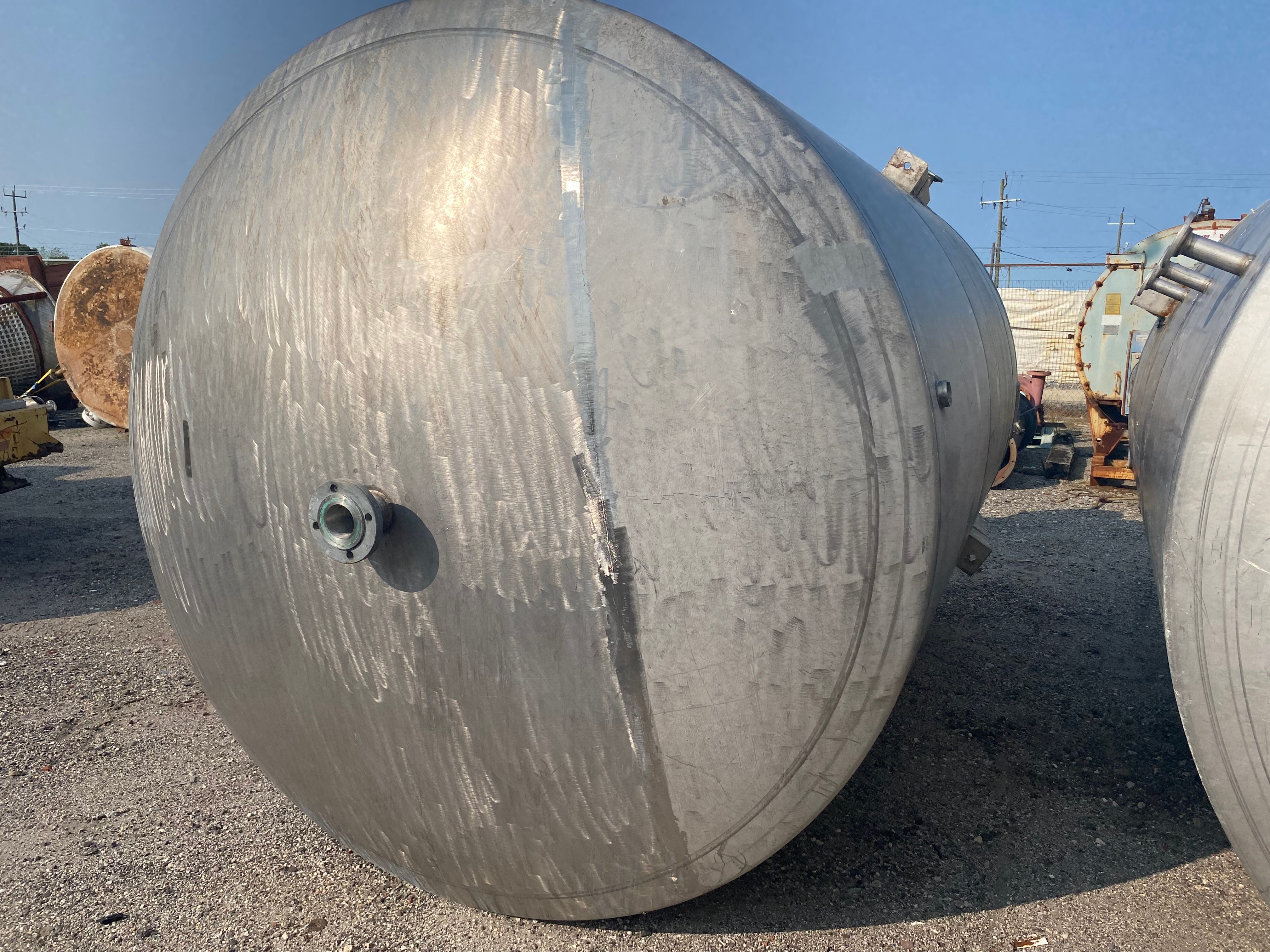 4000 gallon Lee Metal Products #4521DBCTT, 304 Stainless Steel Vertical Mix Tank, 96" diameter x 132" - Image 4