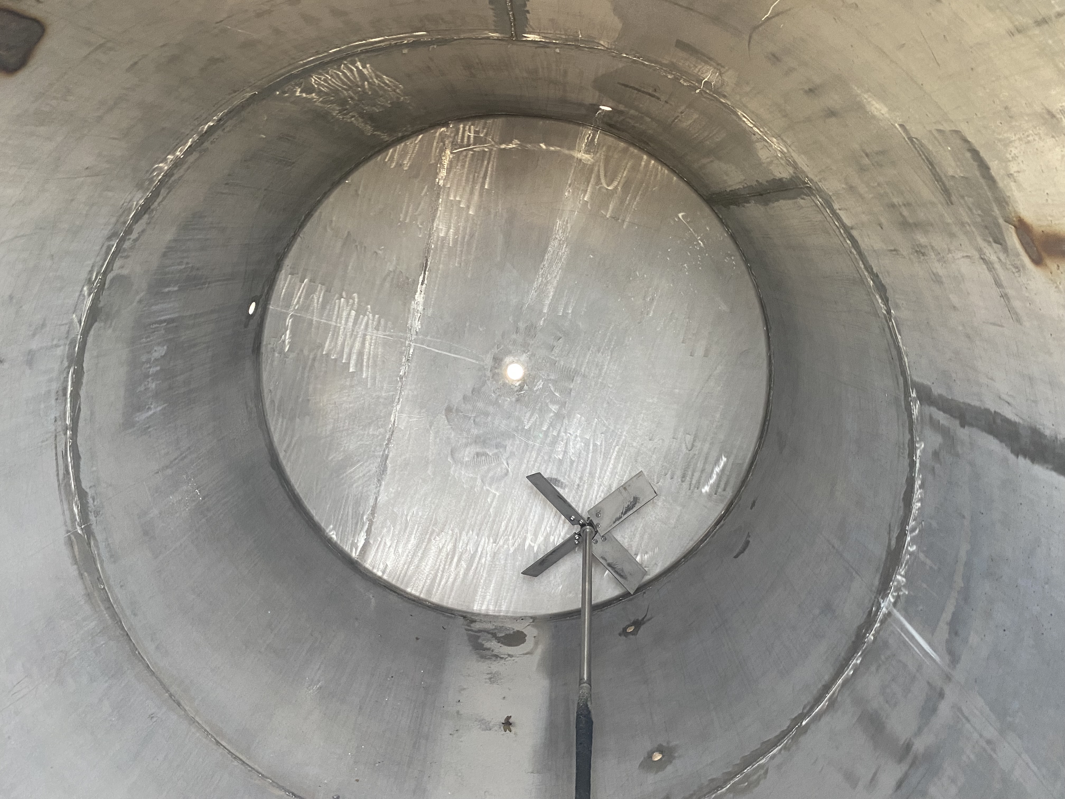 4000 gallon Lee Metal Products #4521DBCTT, 304 Stainless Steel Vertical Mix Tank, 96" diameter x 132" - Image 7