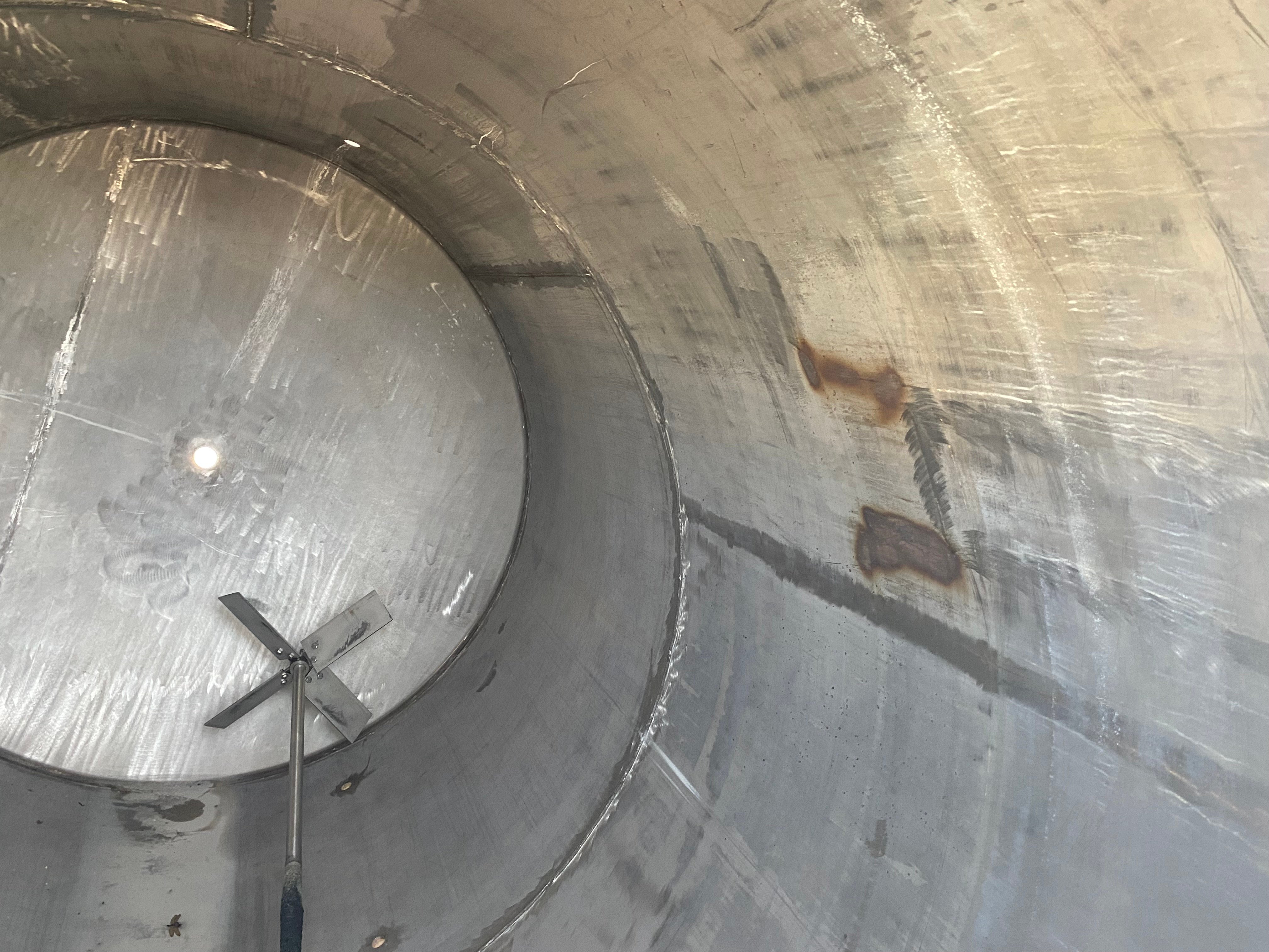 4000 gallon Lee Metal Products #4521DBCTT, 304 Stainless Steel Vertical Mix Tank, 96" diameter x 132" - Image 8
