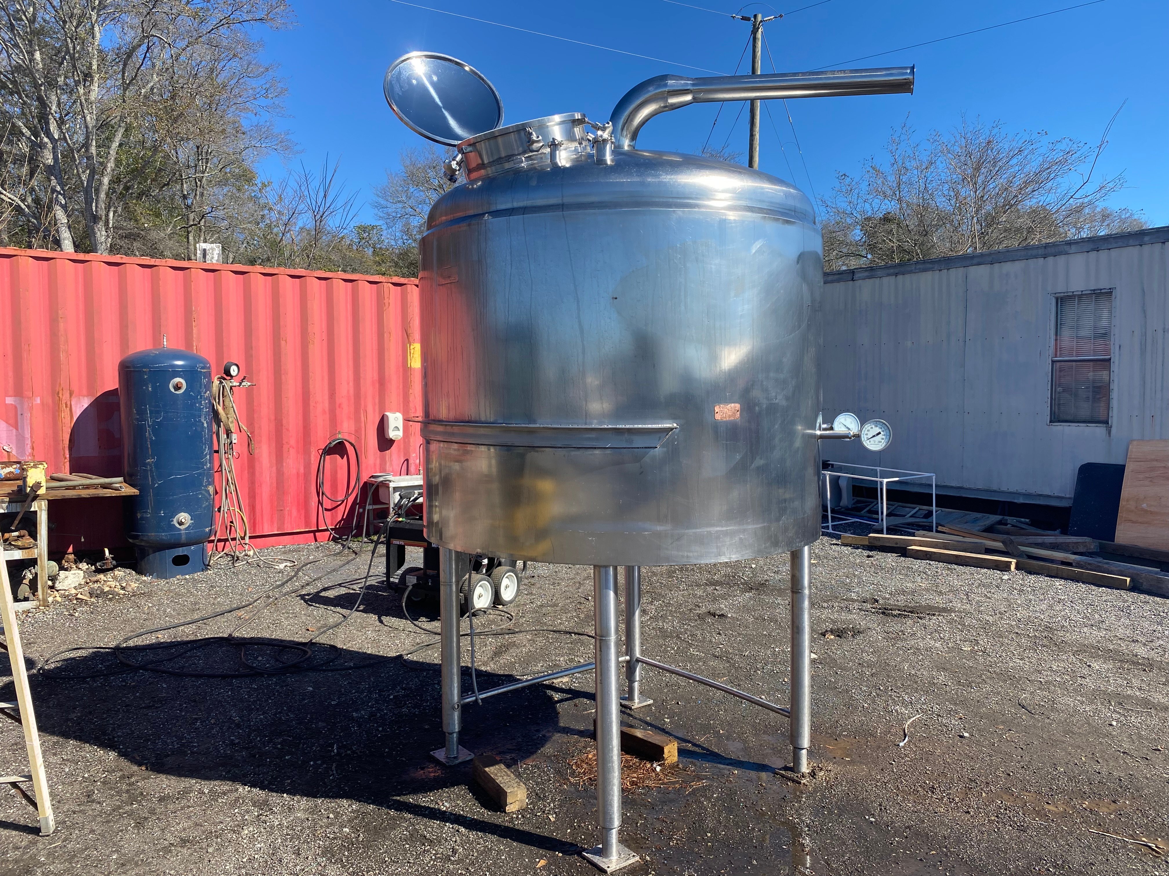 700 gallon Cherry Burrell, Jacketed Batch Processor, 66" diameter x 48" straight side, 15 psi/30" vacuum - Image 2