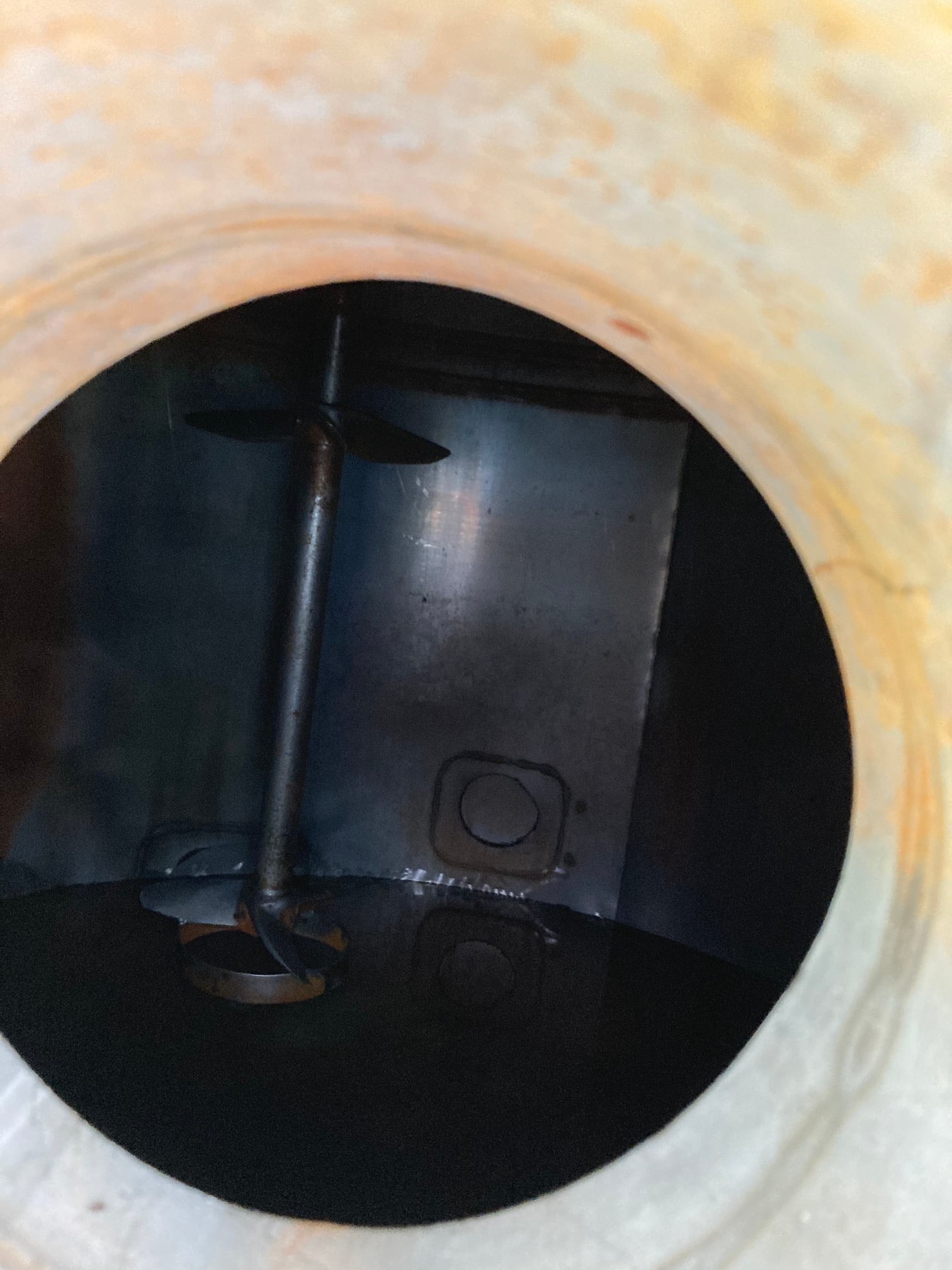 1200 gallon Stainless Steel Vertical Tank, 5' diameter x 8' straight side, flat top & bottom, 20" x 20" side - Image 3