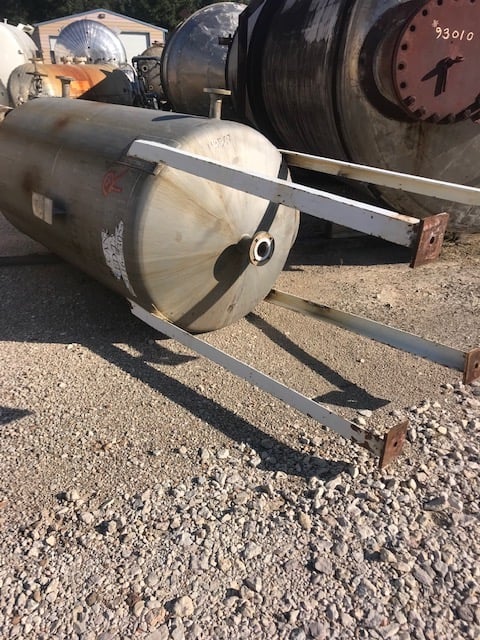 700 gallon Kopetz, 316L Stainless Steel Vertical Tank, 4' diameter x 7' straight side, 15 psi @ 250°F - Image 1