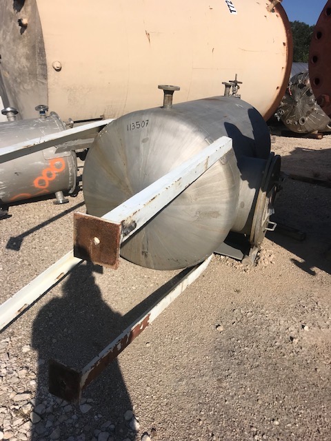 700 gallon Kopetz, 316L Stainless Steel Vertical Tank, 4' diameter x 7' straight side, 15 psi @ 250°F - Image 4