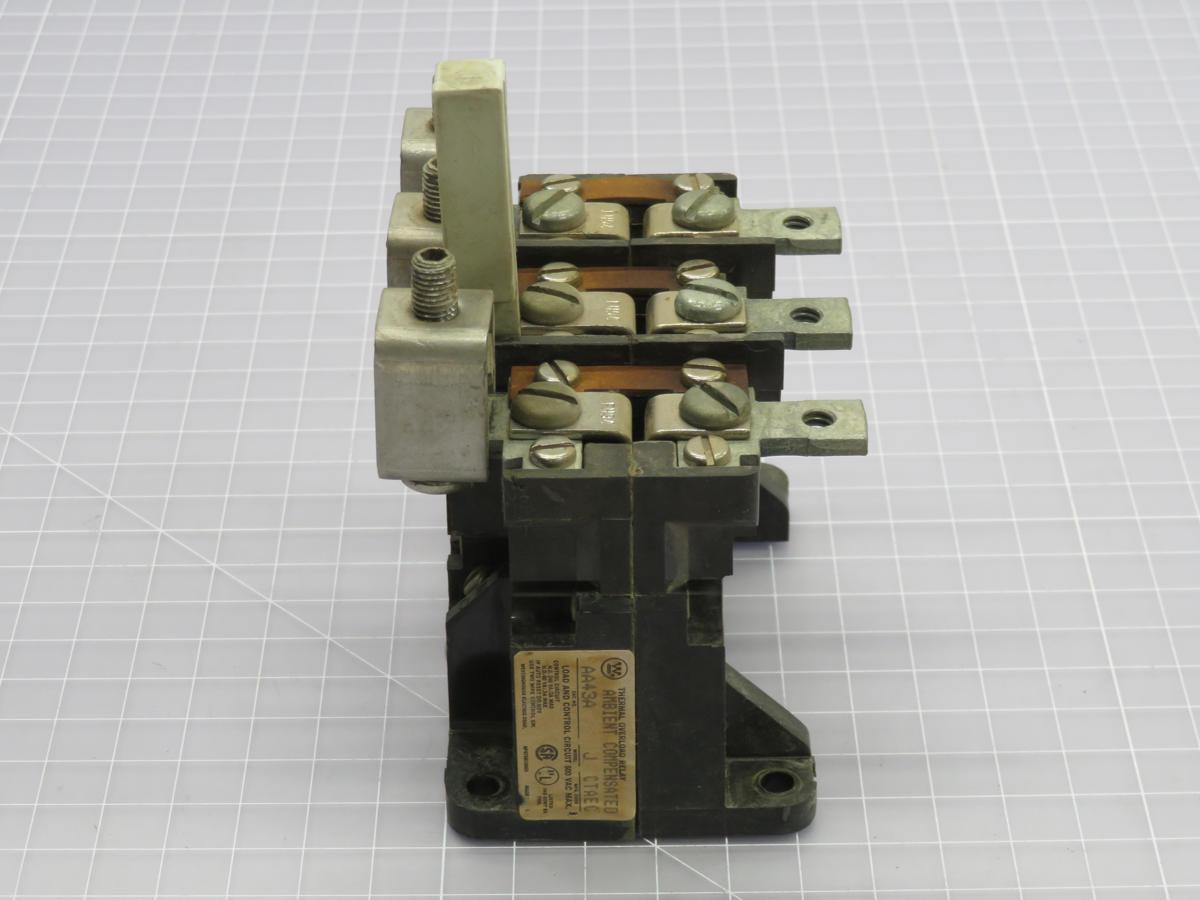 Westinghouse #AA43A, thermal overload relay, 135 Amp, 3 Pole, 600 Volts AC - Image 1