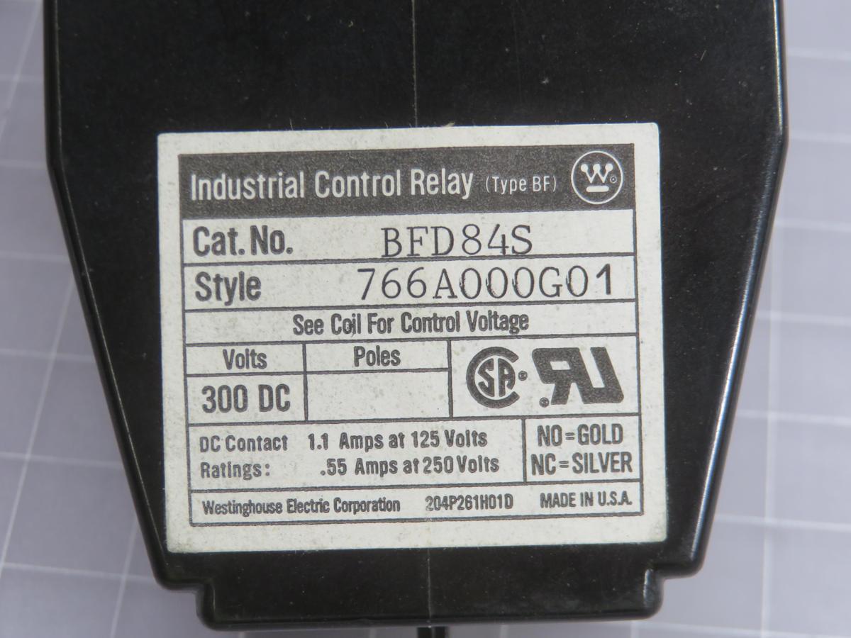 Westinghouse #BFD84S, control relay, 120 Volts AC - Image 4