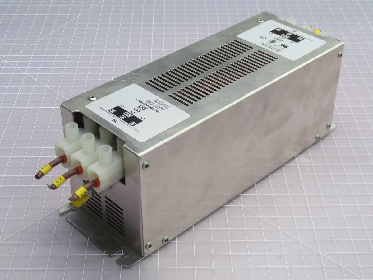 B & R #8B0F0550H000.000-1, line filter, 55 Amp, 3 x 520 Volts AC - Image 2