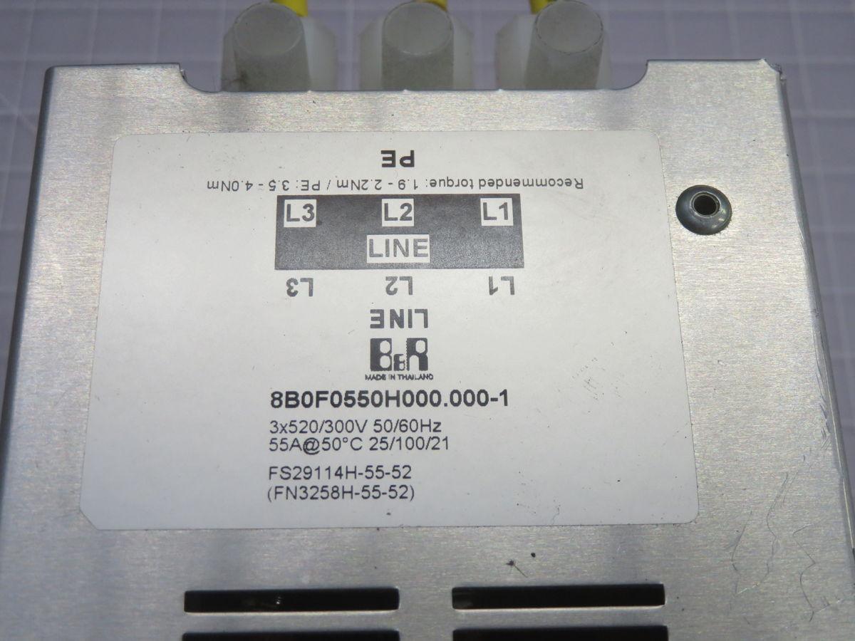 B & R #8B0F0550H000.000-1, line filter, 55 Amp, 3 x 520 Volts AC - Image 4